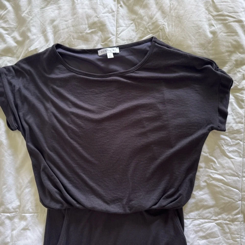 Downeast Knit Shift Dress – Charcoal Gray – Size XS